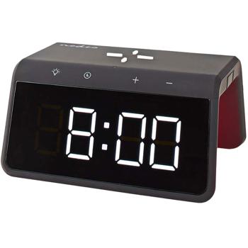 Preview: Wecker mit kabelloser Ladestation - Nachtlicht 8 Farben & Qi-Ladefunktion für Handy - USB-A-Anschluss, 2 Alarmzeiten, dimmbares Display, schwarz Preview: Wecker mit kabelloser Ladestation - Nachtlicht 8 Farben & Qi-Ladefunktion für Handy - USB-A-Anschluss, 2 Alarmzeiten, dimmbares Display, schwarz