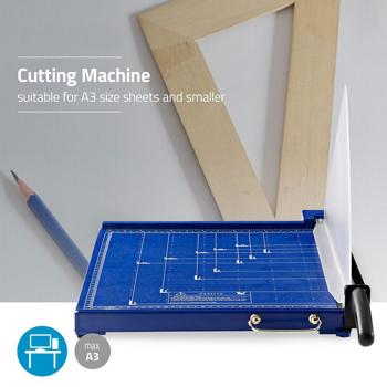 Preview: Präzise Papier Schneidemaschine bis DIN A3 – ideal für Papier, Fotos & Visitenkarten, scharfe Klinge, rutschfeste Basis, exakte Schnitte für Büro & Hobby