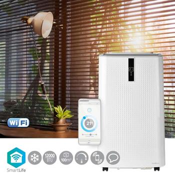 Preview: Mobile air conditioner with 12,000 BTU, powerful & quiet, with dehumidifier, timer & app control, on castors for flexible use in any room