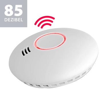 Preview: set di 3 rilevatori di fumo wireless collegabili in rete con sensore di calore, 85dB