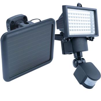 Preview: Solar LED wall floodlight for outdoors, PIR sensor 180°, 12 W, particularly bright 750 lumens, IP44, completely self-sufficient thanks to solar panel, pleasant white light