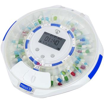 Preview: SmartLife Medikamentendose, WLAN, App Steuerung/Überwachung, 28 Fächer, LCD-Display - Nie mehr Pillen vergessen - Top-Sicherheit + Kontrolle