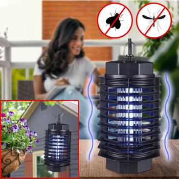Preview: Lampada efficiente per insetti, trappola elettrica per mosche con luce UV, fino a 50m². Insetticida per la presa di corrente, rimozione pulita e sicura degli insetti