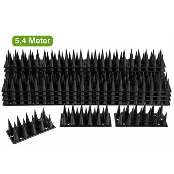 Preview: Pigeon spikes 5.4m - effective anti-bird spikes in black, 45 cm each - weatherproof, easy to install - protection against birds on beams & window sills