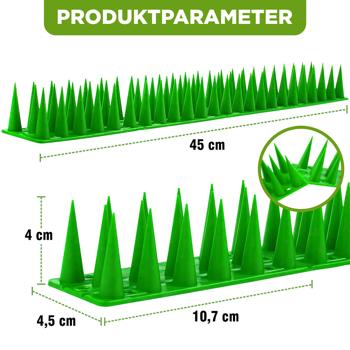Preview: Taubenspikes 5,4m – effektive Anti-Vogel-Spikes in Grau , je 45 cm – wetterfest, einfach zu montieren – Schutz vor Vögeln auf Balken & Fensterbänken Preview: Taubenspikes 5,4m – effektive Anti-Vogel-Spikes in Grau , je 45 cm – wetterfest, einfach zu montieren – Schutz vor Vögeln auf Balken & Fensterbänken