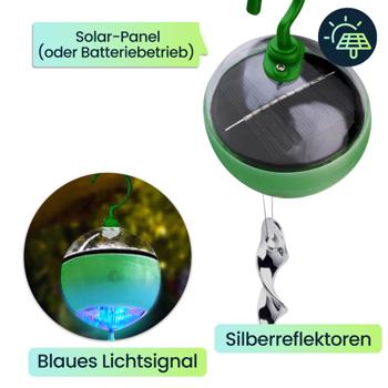 Preview: 2er-Set Ultraschall-Vogelvertreiber (je 50m²): Effektiver Vogelschreck zum Aufhängen für zuverlässige Vogelabwehr im Aussenbereich