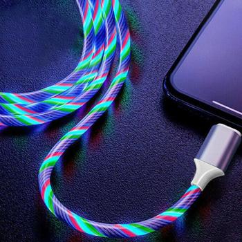 Preview: 3er-Set Schnellladekabel, USB-A auf Lightning, Farbig leuchtend,1 m