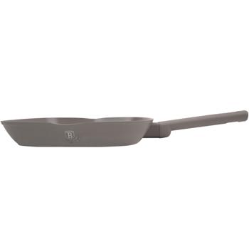 Preview: Design-Grillpfanne 28cm, edles taupe, Aluminium, 3-fach Titan beschichtet – Soft-Touch-Griff, alle Herdarten, die Grillpfanne für Profis & Hobbyköche