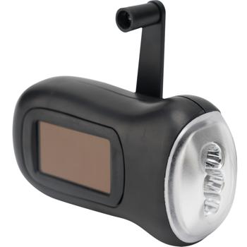 Preview: Pratica torcia a LED a dinamo con manovella e pannello solare, 3 LED ad alta potenza, 20 lm, batteria ricaricabile agli ioni di litio, ideale per il campeggio, i viaggi e l‘uso all‘aperto