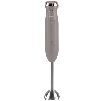 Preview: Eleganter 800W Stabmixer: Design-Highlight in der Trendfarbe taupe, aus robustem Edelstahl für kraftvolles Mixen von Smoothies, Suppen, Saucen
