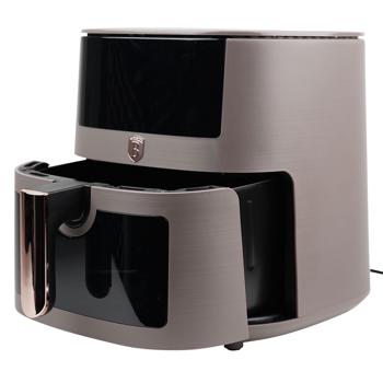 Preview: XXL Hot Air Fryer 8L - Air Fryer with 8 cooking programs, viewing window, keep warm function & touch display, stylish design in taupe