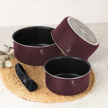 Preview: Pfannen-Set (12-tlg.) aus geschmiedetem Aluminium – Bratpfannen & Töpfe mit abnehmbarem Griff, Titanbeschichtung, Glasdeckeln und Smart Lids