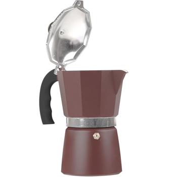 Preview: Espressokocher Bordeaux - für 6 Portionen authentischen italienischen Espresso - Aluminium, Soft-Touch-Griff, für alle Herdarten - 130 Zeichen