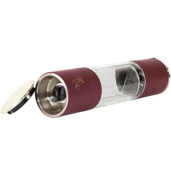 Preview: macina sale e pepe 2in1: bordeaux opaco, macina spezie di design - Elegante e pratico - Macina sale e pepe allo stesso tempo - Un vero e proprio richiamo visivo per ogni cucina