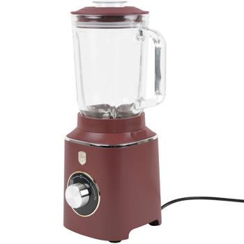 Preview: Moderner Standmixer, 1000W, Bordeaux Matt, 1,5L Glas – Edelstahlklingen, Pulsfunktion, mit Dosierbecher, Smoothiemaker