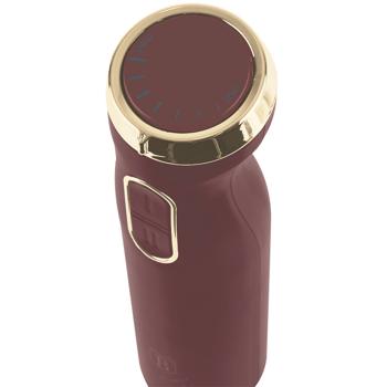 Preview: Eleganter 800W Stabmixer: Design-Highlight in bordeaux-rosegold aus robustem Edelstahl für kraftvolles Mixen von Smoothies, Suppen, Saucen