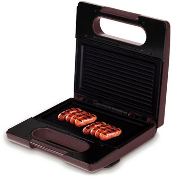 Preview: macchina per panini, piastra per waffle e grill 3in1 (780W) - aiutante di cucina di design nel colore bordeaux di tendenza, con rivestimento antiaderente - perfetto per spuntini veloci e gustosi