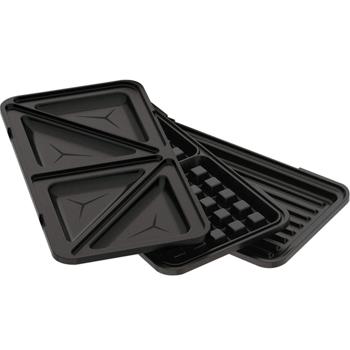 Preview: macchina per panini, piastra per waffle e grill 3in1 (780W) - aiutante di cucina di design nel colore bordeaux di tendenza, con rivestimento antiaderente - perfetto per spuntini veloci e gustosi