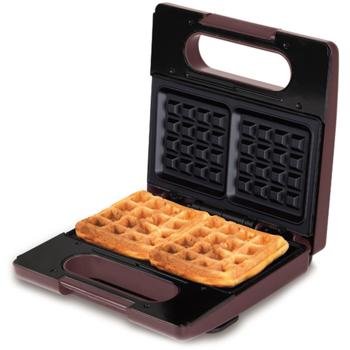 Preview: macchina per panini, piastra per waffle e grill 3in1 (780W) - aiutante di cucina di design nel colore bordeaux di tendenza, con rivestimento antiaderente - perfetto per spuntini veloci e gustosi