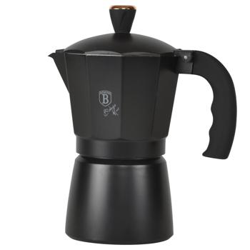 Preview: Caffettiera espresso design per 6 porzioni, nero oro rosa