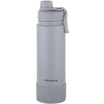 Preview: Doppelwandiger Thermobecher 720ml in elegantem Grau, isoliert, hält Getränke lange heiss oder kalt, ideal für Arbeit, Freizeit und Reisen