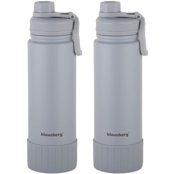 Preview: set of 2 double-walled thermal mugs 720ml in elegant gray, insulated, keeps drinks hot or cold for a long time, ideal for work, leisure and travel