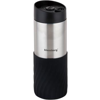 Preview: Thermos Isolierbecher 420ml schwarz - Doppelwandiger Edelstahl Trinkbecher für Heiss- & Kaltgetränke - Auslaufsicher, BPA-frei, stossfest & pflegeleicht