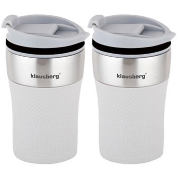Preview: 2-piece set of double-walled thermal mugs, 280 ml, beige