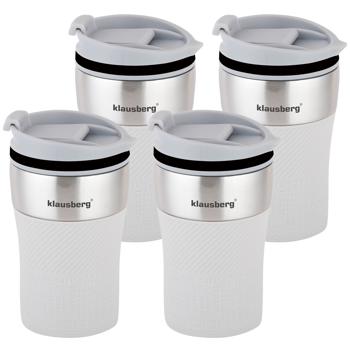 Preview: Set of 4 double-walled thermal mugs, 280 ml, beige
