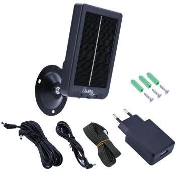 Preview: Pannello solare con batteria (3000 mAh) per telecamere di fauna selvatica - mobile, resistente alle intemperie IP65 - con connettore da 3,5 mm - Per una lunga durata e riprese affidabili