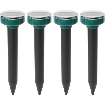 Preview: set of 4 mole and vole repellers, ground spikes, solar-powered, up to 2,800 m², IP44, environmentally friendly, without chemicals, quick results