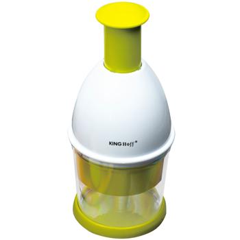 Preview: Hachoir à légumes manuel haute qualité - Lames inox tranchantes pour oignons, fruits, herbes, noix - Idéal camping/voyages - Sans électricité