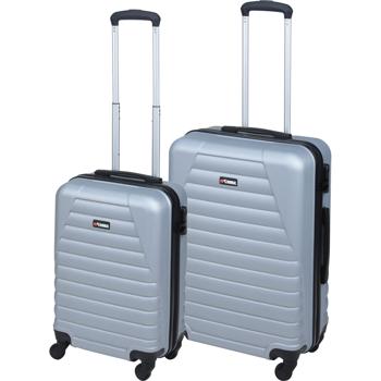 Preview: Robustes 2-tlg. Trolley-Set (Hartschalenkoffer) in hellgrau – Reisekoffer mit Zahlenschloss, stabiles ABS Material  – Sicherer & langlebiger Reisebegleiter Preview: Robustes 2-tlg. Trolley-Set (Hartschalenkoffer) in hellgrau – Reisekoffer mit Zahlenschloss, stabiles ABS Material  – Sicherer & langlebiger Reisebegleiter