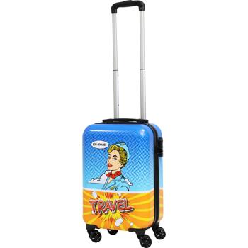 Preview: Robuster Trolley Hartschalenkoffer - Handgepäck, 32,5 x 21 x 51 cm, freches Pop-Art Retro-Design Bon Voyage, Komfort und Stil für jeden Trip Preview: Robuster Trolley Hartschalenkoffer - Handgepäck, 32,5 x 21 x 51 cm, freches Pop-Art Retro-Design Bon Voyage, Komfort und Stil für jeden Trip