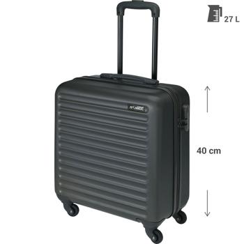 Preview: Kompakter Reisekoffer 40 cm Dunkelgrau – 27 Liter Hartschale - Leicht, stabil & Optimaler Begleiter für Reisen Preview: Kompakter Reisekoffer 40 cm Dunkelgrau – 27 Liter Hartschale - Leicht, stabil & Optimaler Begleiter für Reisen