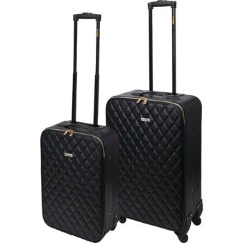 Preview: Hochwertiges 2-tlg. Trolley-Set, schwarzes Steppmuster. Koffergrössen: 34x52cm & 40x62cm. Stilvoll, geräumig, die ideale Reiselösung Preview: Hochwertiges 2-tlg. Trolley-Set, schwarzes Steppmuster. Koffergrössen: 34x52cm & 40x62cm. Stilvoll, geräumig, die ideale Reiselösung