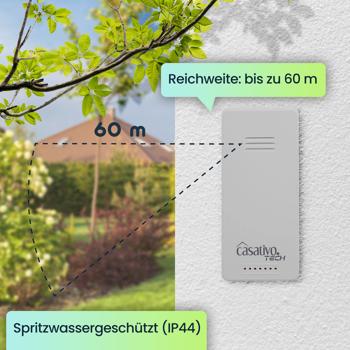 Preview: Digitale Funk-Wetterstation mit Aussensensor für präzise Wettervorhersage - Barometer, Hygrometer & Trend - Grosses Display - Funkuhr u. Wecker