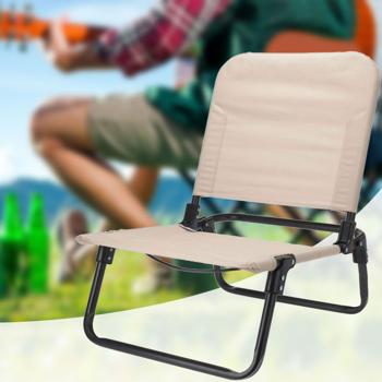 Preview: 2er-Set Camping Klappstuhl, 60 x 47,5 x 66 cm, crème