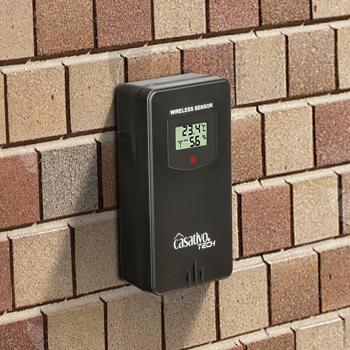 Preview: Station météo Wi-Fi - 3 capteurs sans fil, écran LCD, temp/humidité int/ext, prévisions, confort - Portée 60m, IP44