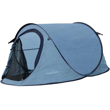 Preview: Tente Dôme Automatique Pop-Up - 1-2 Personnes, Ultra-Légère 1.3kg - Imperméable, Fibre de Verre, Montage Rapide - Bleu - Randonnée