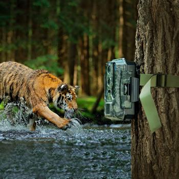 Preview: Telecamera professionale 4K per animali selvatici con visione notturna IR, funzione time-lapse e timer, sensore PIR, doppio obiettivo, microfono, scatto multiplo, IP65