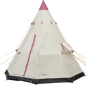 Preview: Robust 3-person tipi tent, Ø 2.5 m, water-repellent, white-black. Easy to set up, spacious, ideal for camping & outdoor adventures