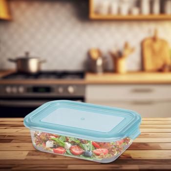 Barattolo per alimenti in vetro borosilicato, grande, ciotola di conservazione, 1040 ml