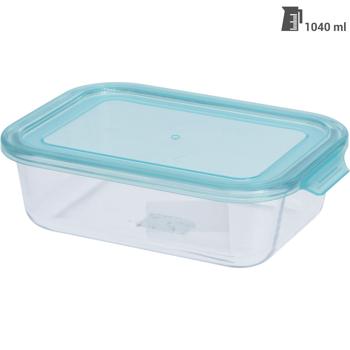 Preview: set of 3 premium borosilicate glass food storage jars, 630/1040/1480 ml - longer freshness, ovenproof, freezerproof, BPA-free