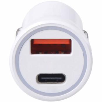 Preview: Caricatore da auto USB, per USB-A e USB-C, ingresso 12-24 V, 36 watt