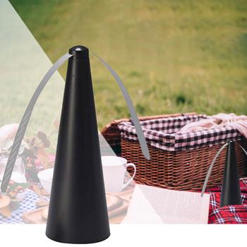 Preview: Elektrische Fliegenabwehr / Fliegenwedler schwarz (40cm Rotor) - Hält Fliegen von Essen & Getränken fern - Sicher & chemiefrei - ideal für den Esstisch