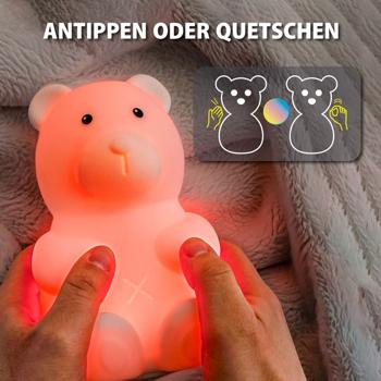 Preview: Night light “Basti the Bear“, various light modes, battery-powered