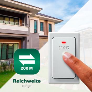 Türklingel Rund Led Kabellose Türklingel, batteriefrei, weiss: LED-Anzeige, 36 Melodien ...