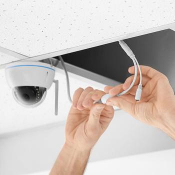 Preview: Caméra Dôme WLAN Extérieure - HD 1080p, Vision Nocturne, Détection Mouvement, IP55 - Angle 110°, WiFi/LAN, Carte SD 128GB