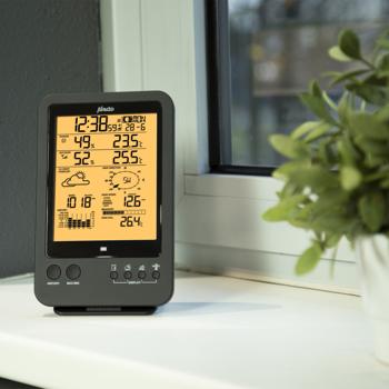 Preview: Hochpräzise Wetterstation mit Profi Aussen Messstation - Hitzeindex, Taupunkt, Mondphasen - LCD-Anzeige für maximale Daten